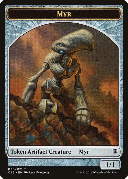 Myr, Magic card TC16 20 — Commander 2016 Tokens set