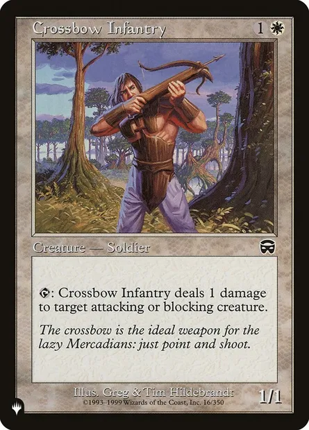 Crossbow Infantry, Magic card PLST MMQ-16 — The List set