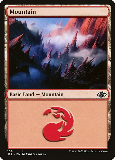 Mountain, Magic card J22 109 — Jumpstart 2022 set