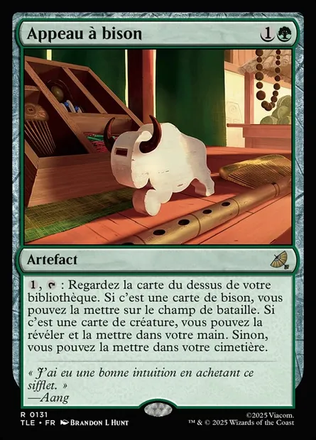 Appeau à bison, carte Magic TLE 131 — extension Avatar: The Last Airbender Eternal
