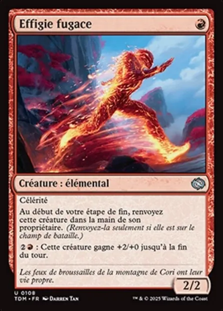 Effigie fugace, carte Magic TDM 108 — extension Tarkir: Dragonstorm