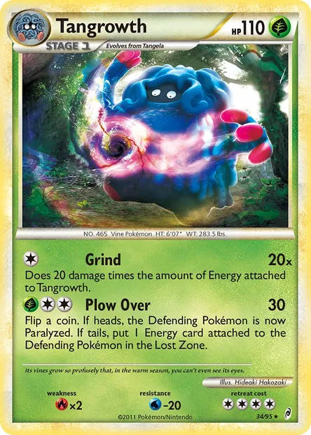 Tangrowth, Pokémon card CL 34 — Call of Legends set