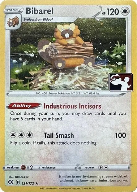 Bibarel, Pokémon card PPS 121-2 — Play! Pokémon Prize Pack Series set