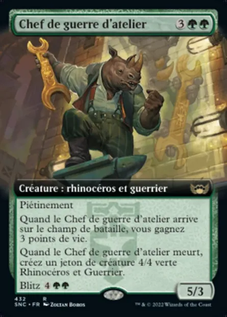 Chef de guerre d'atelier, carte Magic SNC 432 — extension Les rues de la Nouvelle-Capenna
