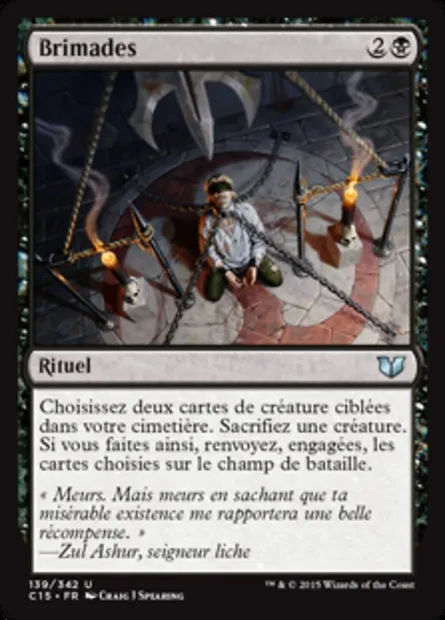 Brimades, carte Magic C15 139 — extension Commander 2015