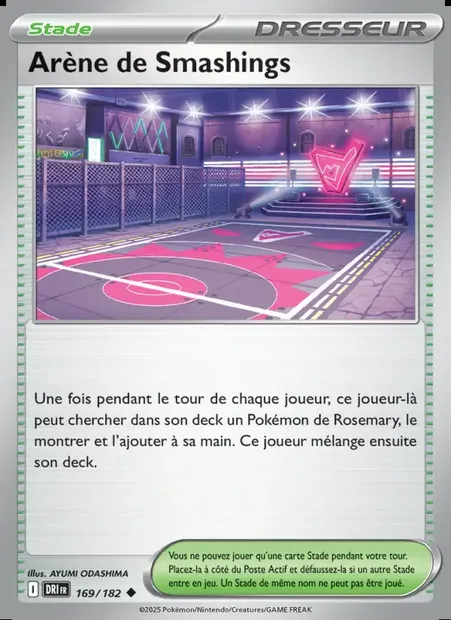 Arène de Smashings, carte Pokémon DRI 169 — extension Rivalités Destinées