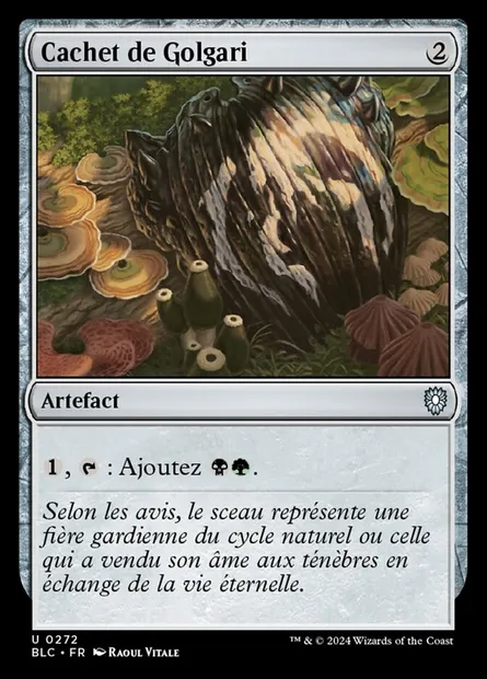 Cachet de Golgari, carte Magic BLC 272 — extension Bloomburrow Commander