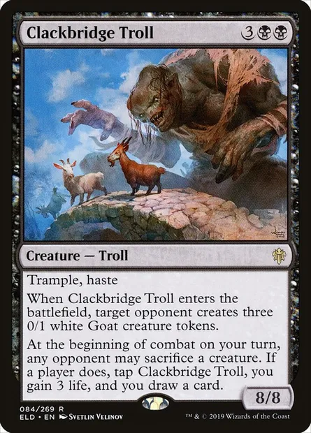 Clackbridge Troll, Magic card ELD 84 — Throne of Eldraine set