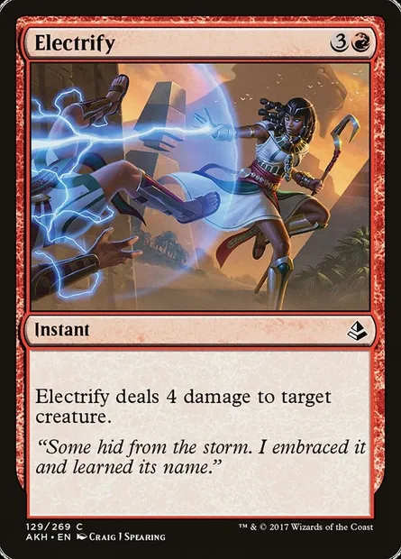 Electrify, Magic card AKH 129 — Amonkhet set