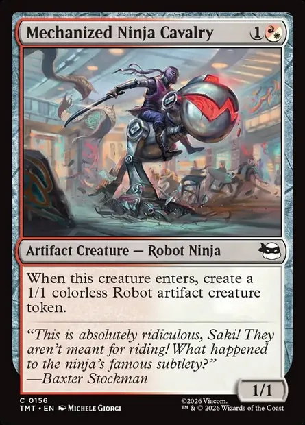 Mechanized Ninja Cavalry, Magic card TMT 156 — Teenage Mutant Ninja Turtles set