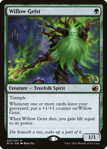 Willow Geist, Magic card MID 207 — Innistrad: Midnight Hunt set