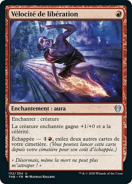Vélocité de libération, carte Magic THB 132 — extension Theros Beyond Death