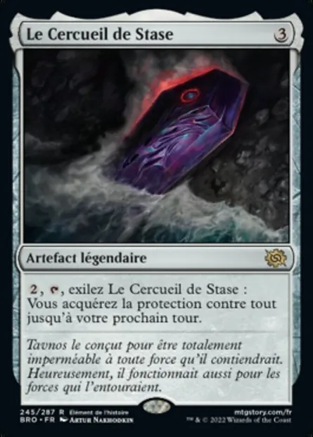 Le Cercueil de Stase, carte Magic BRO 245 — extension La Guerre Fratricide