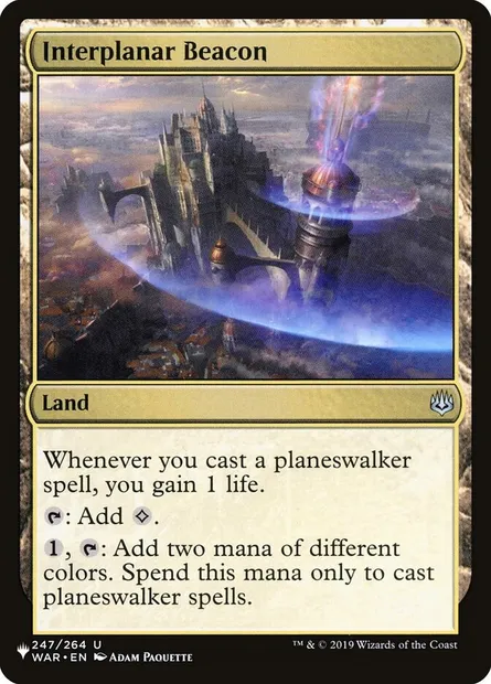 Interplanar Beacon, Magic card PLST WAR-247 — The List set