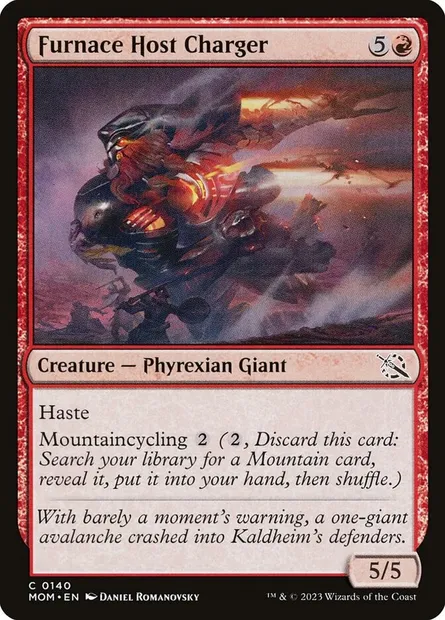 Furnace Host Charger, Magic card MOM 140 — March of the Machine set