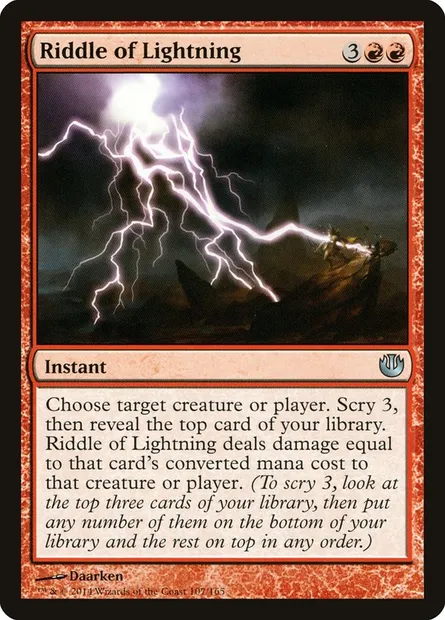 Riddle of Lightning, Magic card JOU 107 — Journey into Nyx set