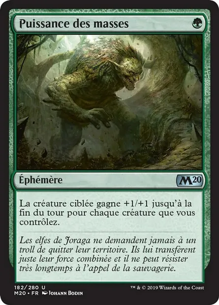Puissance des masses, carte Magic M20 182 — extension Core Set 2020