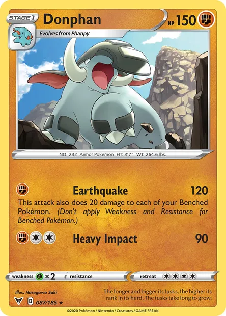 Donphan, Pokémon card VIV 87 — Vivid Voltage set