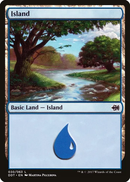 Island, Magic card DDT 30 — Duel Decks: Merfolk vs. Goblins set