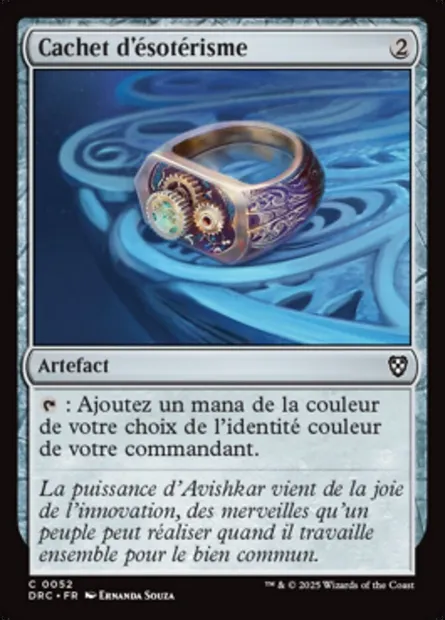 Cachet d'ésotérisme, carte Magic DRC 52 — extension Aetherdrift Commander