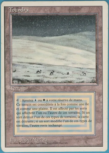 Toundra, carte Magic 3ED 289 — extension Revised Edition