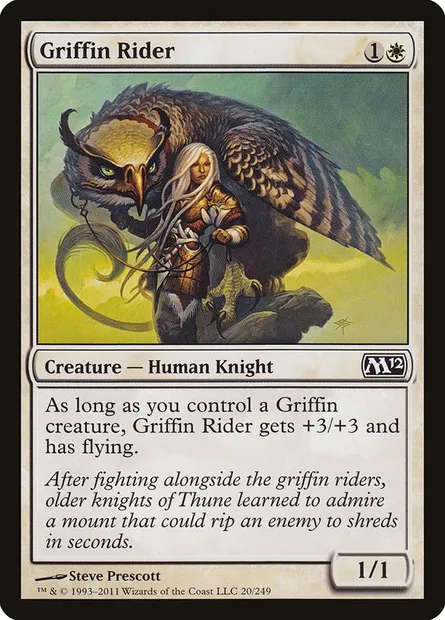 Griffin Rider, Magic card M12 20 — Magic 2012 set
