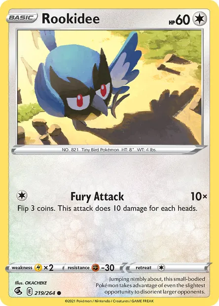 Rookidee, Pokémon card FST 219 — Fusion Strike set