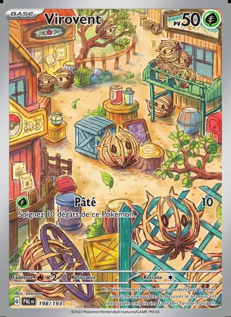 Virovent, carte Pokémon PAL 198 — extension Évolutions à Paldea