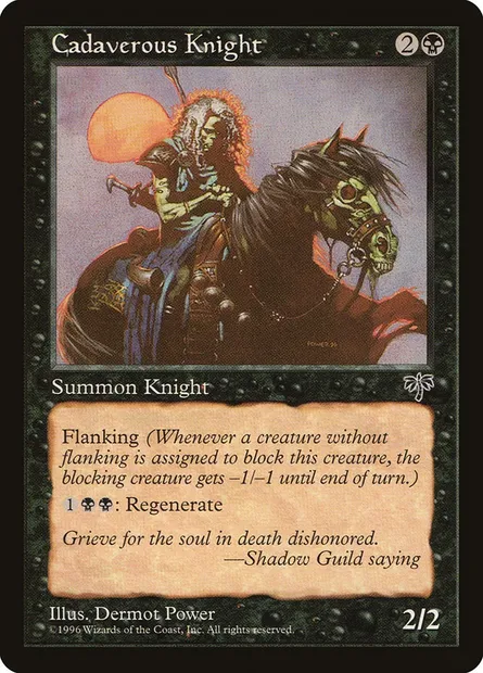 Cadaverous Knight, Magic card MIR 110 — Mirage set