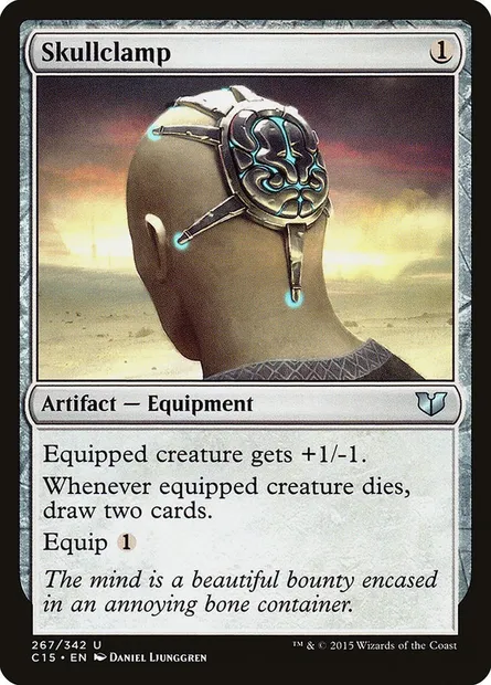 Skullclamp, Magic card C15 267 — Commander 2015 set