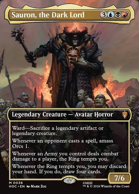 Sauron, the Dark Lord, Magic card HOC 36 — The Hobbit Eternal set