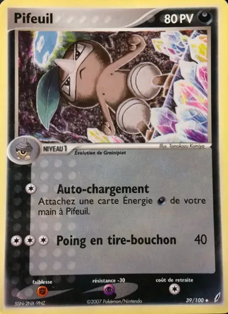 Pifeuil, carte Pokémon CG 39 — extension EX Gardiens de Cristal