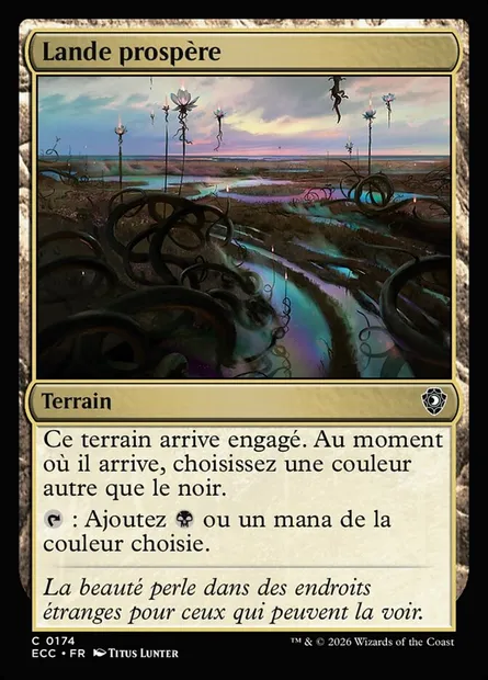 Lande prospère, carte Magic ECC 174 — extension Lorwyn Eclipsed Commander