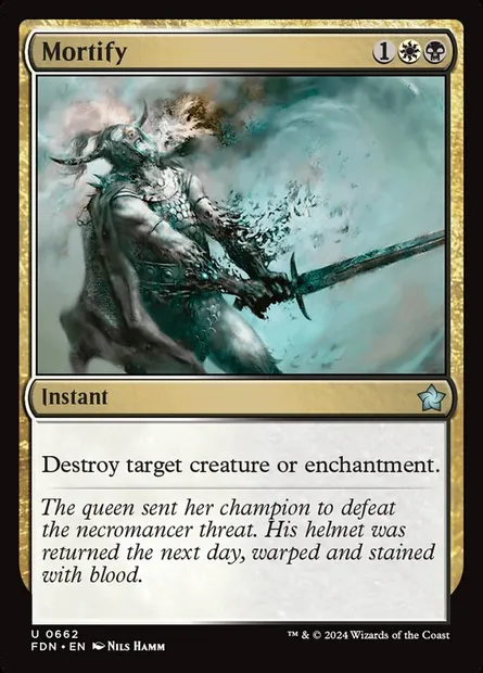 Mortify, Magic card FDN 662 — Foundations set