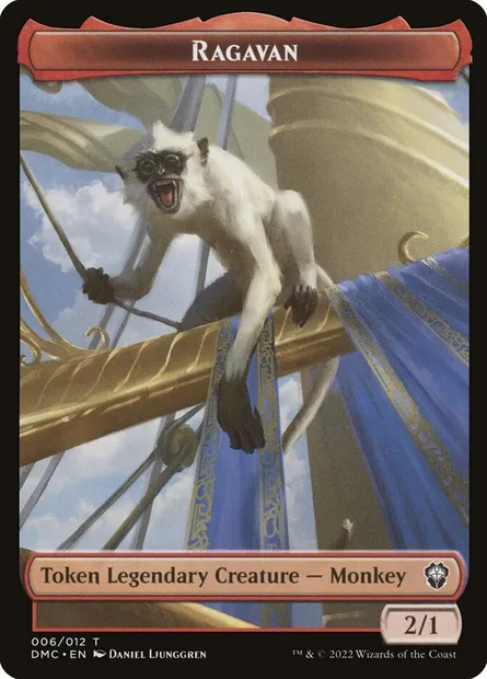 Ragavan, carte Magic TDMC 6 — extension Dominaria United Commander Tokens