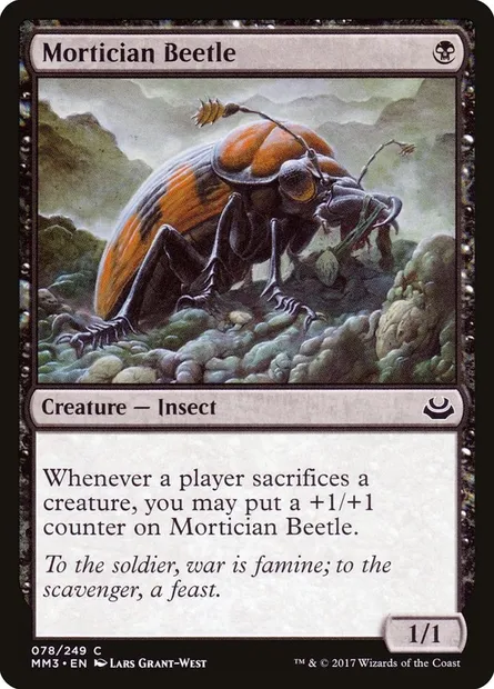 Mortician Beetle, Magic card MM3 78 — Modern Masters 2017 set