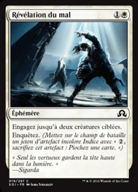 Révélation du mal, carte Magic SOI 19 — extension Ténèbres sur Innistrad