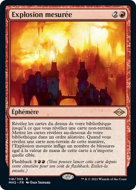 Explosion mesurée, carte Magic MH2 118 — extension Horizons du Modern 2
