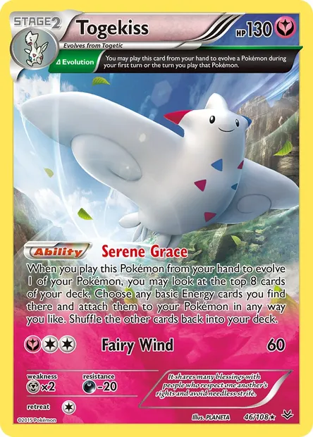 Togekiss, Pokémon card ROS 46 — Roaring Skies set