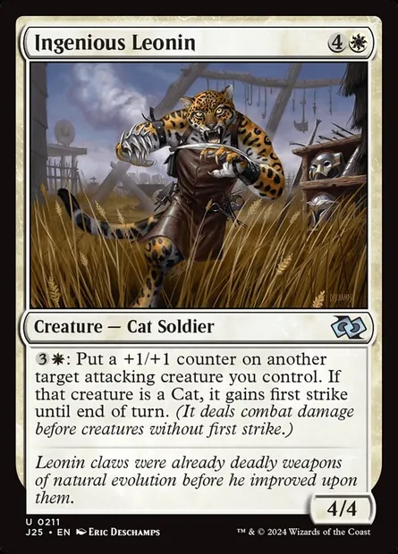 Ingenious Leonin, Magic card J25 211 — Foundations Jumpstart set