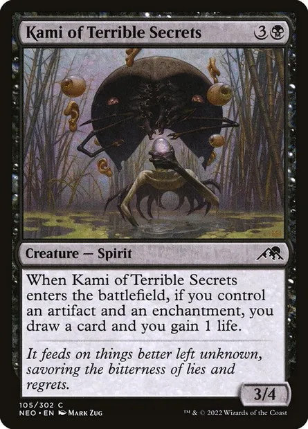 Kami of Terrible Secrets, Magic card NEO 105 — Kamigawa: Neon Dynasty set