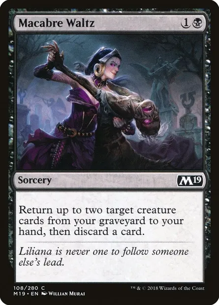Macabre Waltz, Magic card M19 108 — Core Set 2019 set