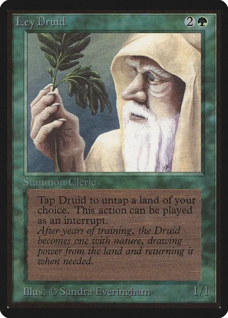 Druide des leys, carte Magic LEB 206 — extension Limited Edition Beta
