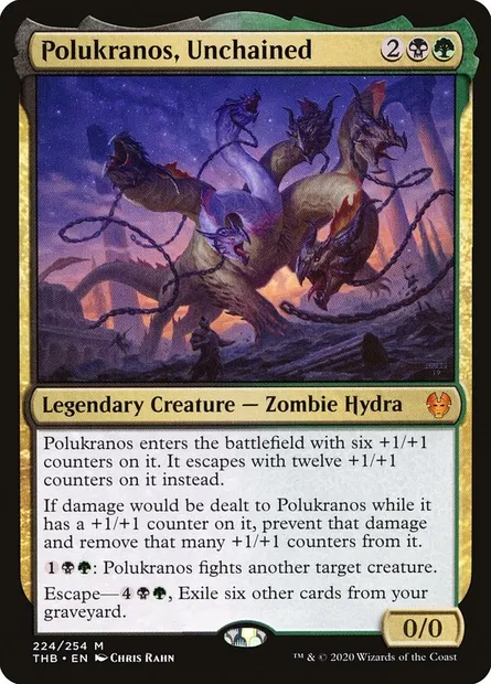 Polukranos, Unchained, Magic card THB 224 — Theros Beyond Death set