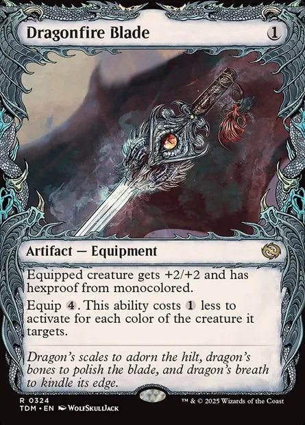 Dragonfire Blade, Magic card TDM 324 — Tarkir: Dragonstorm set