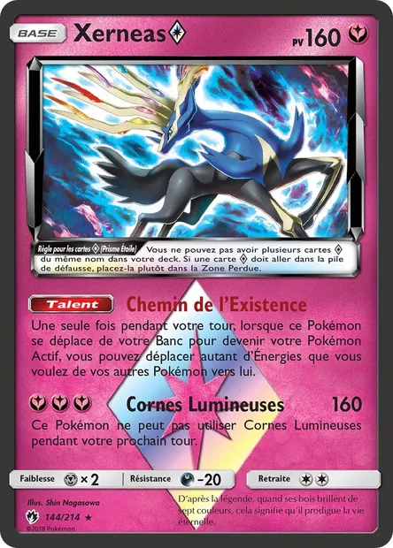 Xerneas ◇, carte Pokémon LOT 144 — extension Tonnerre Perdu