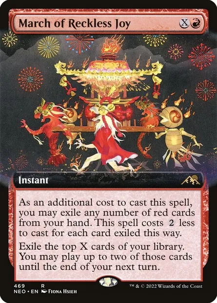 March of Reckless Joy, Magic card NEO 469 — Kamigawa: Neon Dynasty set