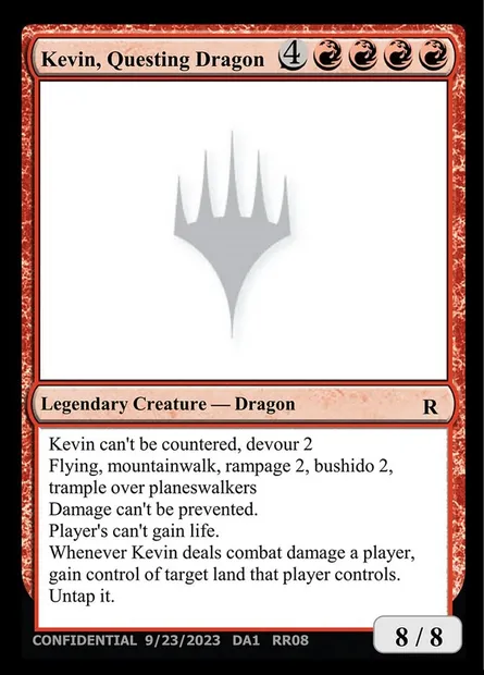 Kevin, Questing Dragon, Magic card UNK RR08a — Unknown Event set