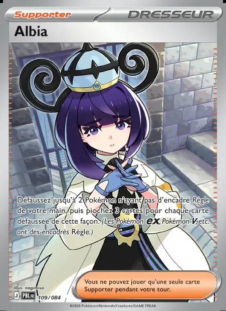 Albia, carte Pokémon PBL 109 — extension Nuit Noire