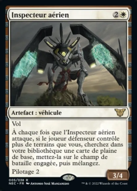 Inspecteur aérien, carte Magic NEC 5 — extension Neon Dynasty Commander